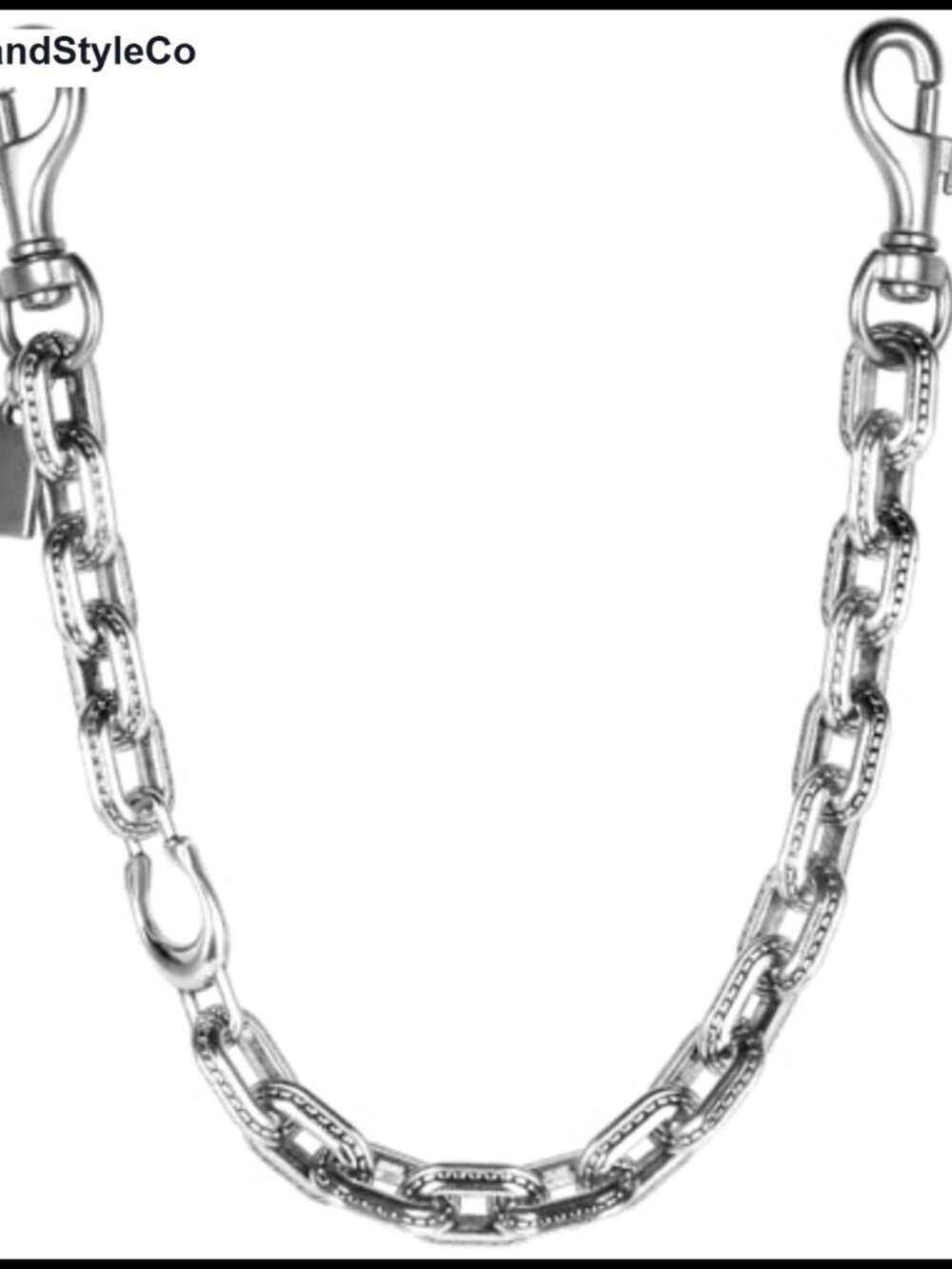 Vintage Geometric Bag Charm Wallet Chain 13.7 Inch Lobster Clasp